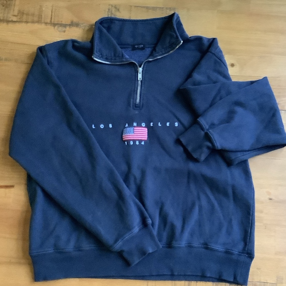 Navy Blue Quart Zip Pullover